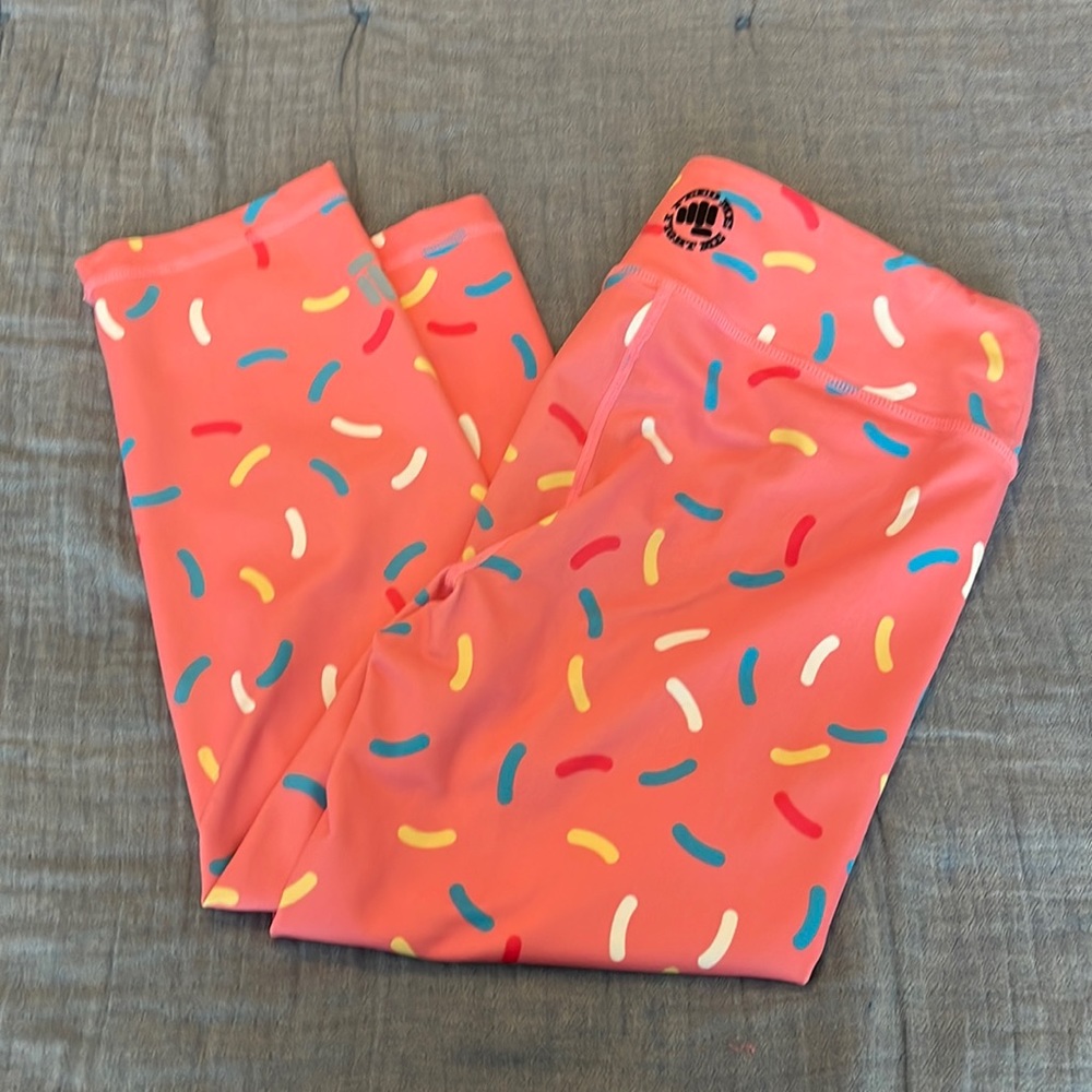 Feed Me Fight Me sprinkle capri Leggings